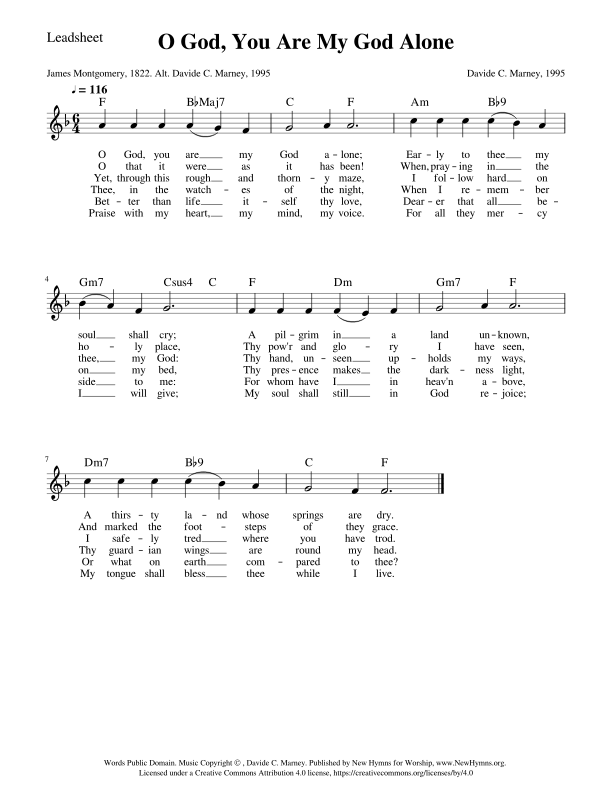 You Are God Alone Lyrics